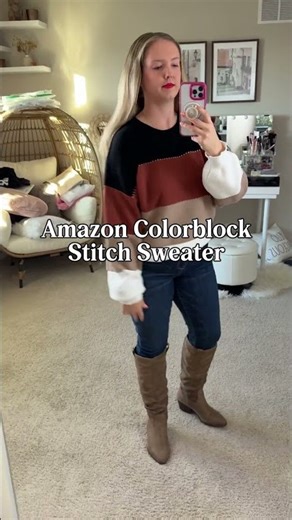 Amazon Colorblock Sweater in PERFECT Neutrals!