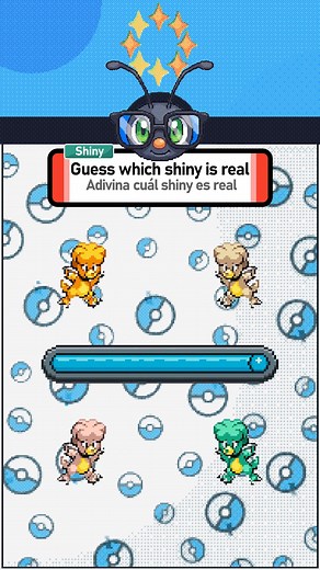 11K views · 111 reactions | ¡Hora de poner a prueba tu ojo de entrenador! / Time to test your trainer's eye! ✨ ¿Puedes adivinar cuál es el Pokémon shiny real? / Can you guess which is the real shiny Pokémon? Deja tu respuesta en los comentarios y presume qué tan buen maestro Pokémon eres.  #pokemon #pokemonshiny #shinypokemon #triviapokemon #adivinaelshiny #pokemoncommunity #gaming #shinyhunter #gottacatchemall | Mr Butterfree | Facebook