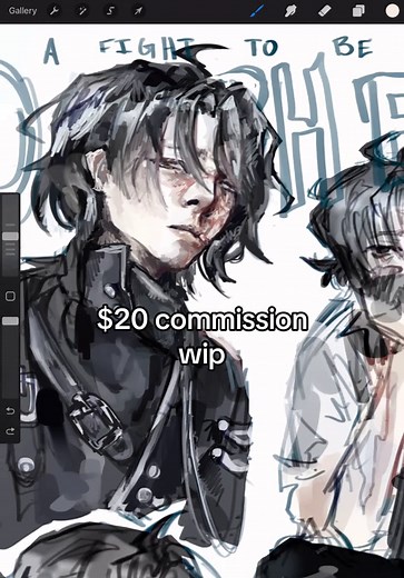 [#WIP] reveal method by @nat 🤫🤫 ur the goat… ⚠️ DISCLAIMER ❕ this is for a friend/classmate and minimum wage where i live is less than $1/hr 💔💔 #commissions #commissionsopen #artcommission #artist #arttok #artisttok #fypツ #artreveal #transition #digitalart #procreate reference tab #artstyle #artcommission #commission #smallartist #vgen #charactersheet #oc #originalcharacter #sketch #workinprogress #sketchvsfinal #rendering #renderingsaveslives #paint #messyartstyle