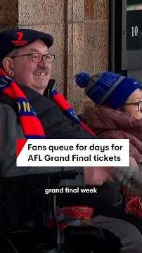 Fans queue for days for AFL grand final tickets