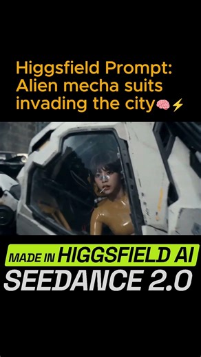 Would you survive an alien invasion with these mecha suits? 👽🤖#higgsfieldai #higgsfield #seedance2