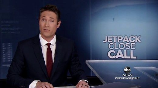 Unknown person appears to be flying jetpack at 3,000 feet