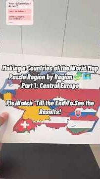 Making a Countries of the World Map Puzzle Region by Region 🧩🗺️ [Part 1: Central Europe + Benelux]