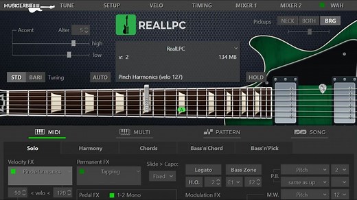 Musiclab RealLPC 电吉他最强solo