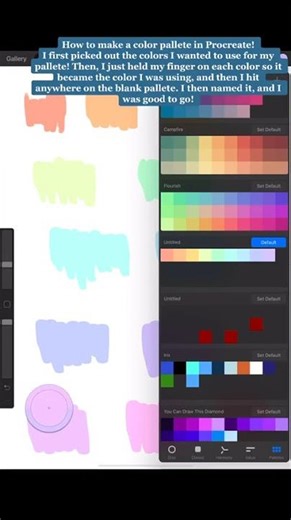 How to make a color pallete on Procreate! Please comment... #Shorts #emily.doesart