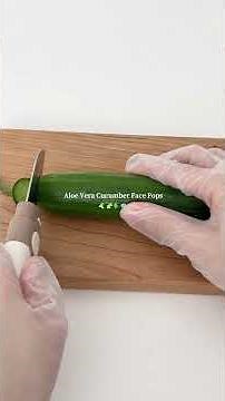 DIY Aloe Cucumber Face Mask Stick | Cooling & Hydrating Skincare Recipe 🥒✨#asmr #aloevera #diy