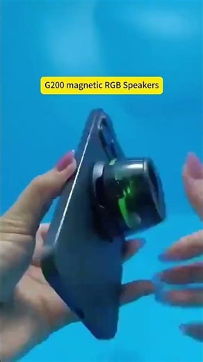 Caixa De Som LED Bluetooth magnético portátil colorido à prova d'água link nos comentarios