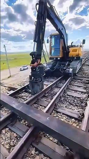 Smart Railway Track Laying Machine in Action! 🚆 Incredible Engineering #shorts”