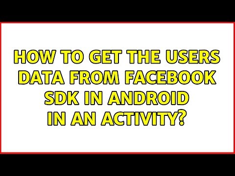 How to get the users data from facebook sdk in android in an activity?