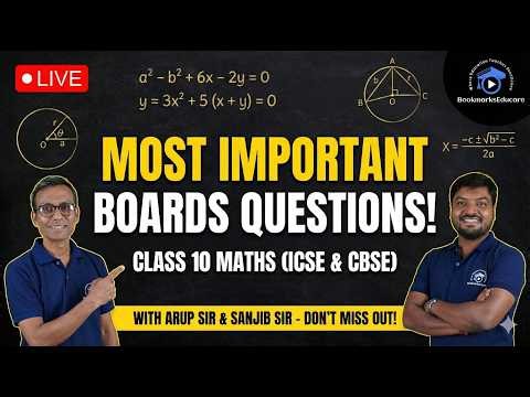90% Sure Questions 🔥with Arup Sir & Sanjib Sir | Class 10 Math Board Exam 2026 Live