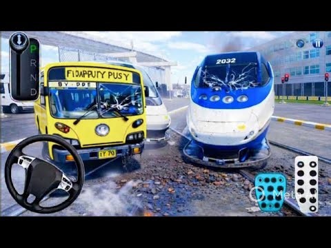 3D Driving Class Bus vs Bullet Train Crash 😱 | Realistic Accident Gameplay | 3D Driving Class