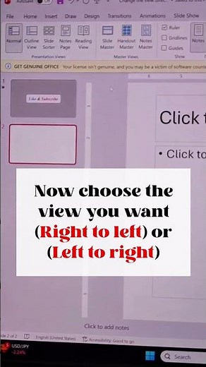 Change Slide View Direction Easily in PowerPoint in just few seconds !!! #microsoft #powerpoint