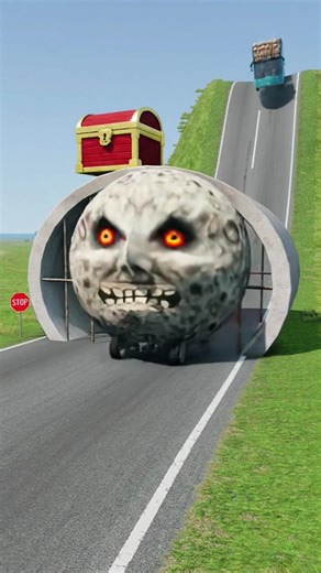 Long Capsule Buses vs Drain Pipe - BeamNG.drive