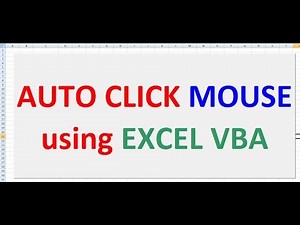MOUSE AUTO CLICK using EXCEL VBA