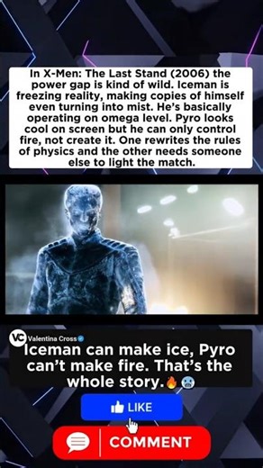 X-Men: The Last Stand (2006) Iceman vs Pyro Power Gap #movie #moviedetails 🌎