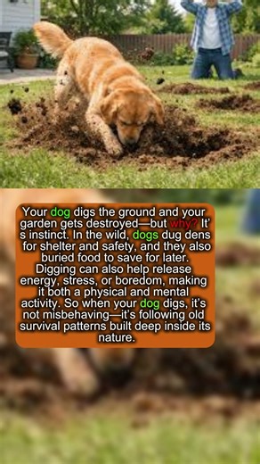 Why Dogs Dig The Ground #dogpsychology #psychology #animated