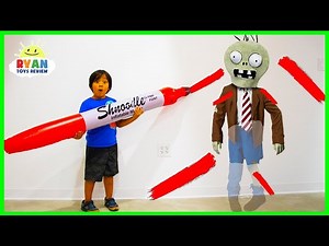 Ryan Pretend Play Doddle Hide and Seek with Plants vs Zombies, Dinosaurs and Incredibles 2!!! - Videos For Kids