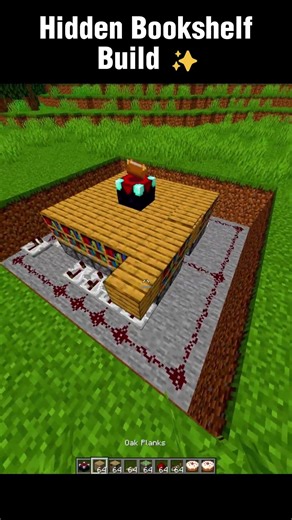 Minecraft Secret Bookshelf✨#minecraft #bestgg #memes #meme #bookshelf #minecraftshorts #shorts