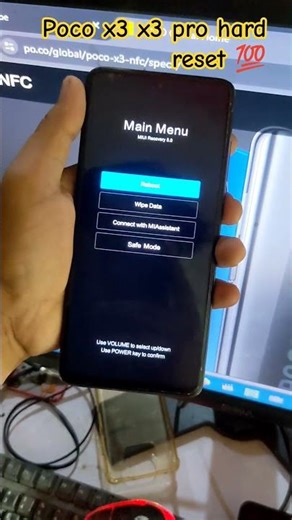 Poco x3 x3 pro hard reset 🔓✅ #pocox3pro #shorts