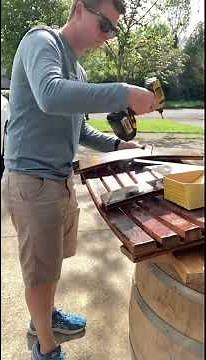 Quick build Adirondack chair wine barrel staves