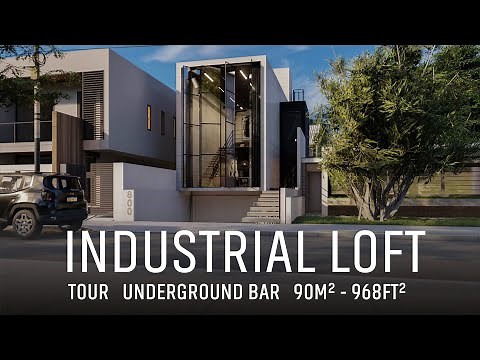 Touring an INDUSTRIAL STYLE LOFT HOUSE - Only 90m² / 968ft²