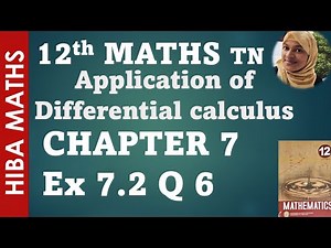 12th maths chapter 7 exercise 7.2 question 6 tn syllabus hiba maths