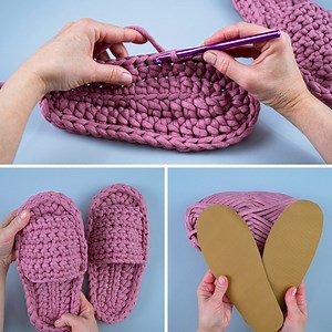 50K views · 2.5K reactions | Crochet slippers on the rubber sole, simple and easy! | Miarti - Crochet and Knitting | Facebook
