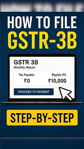 GSTR-3B Filing Step-By-Step | File GST Yourself 🔥 #shorts #gst