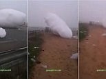 Inexplicable foam clouds falling from the sky in Morocco