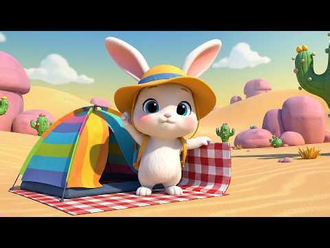 Bunny Goes Camping in the Desert 🐰🏜️⛺ | Funny and Fun Kids Nursery Rhyme Animation