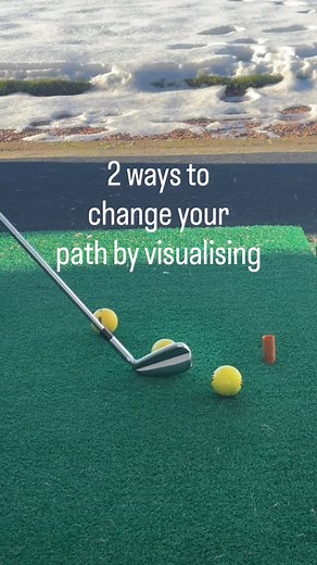 Gate drill ball line pointed right = the perfect recipe for a natural draw. Give your swing a picture, trust the path, and let the ball curve. The classic Jeff Wright draw right here. | Neil Marr Golf