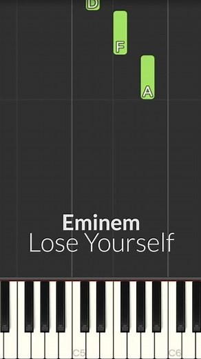 How to play Lose Yourself by Eminem EASY Piano Tutorial #shorts