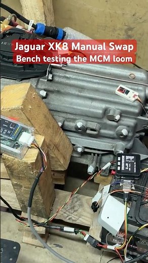 Jaguar XK8 Manual Trans Swap - Bench Testing Glenn Nelson’s MCM and wiring loom. XKR X100 Modurol