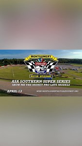 2.9K views · 21 reactions | The ASA Southern Super Series and Show Me The Money Series will both be in action on Saturday, April 13 at Montgomery Motor Speedway.  ⏰ 8 PM ET  Racing America | Racing America | Facebook