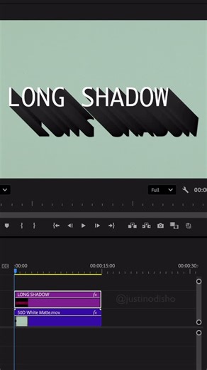 Justin Odisho on Instagram: "How to make long shadow text effects in Adobe Premiere Pro"
