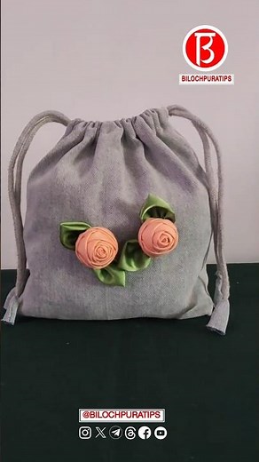 Super simple drawstring bag tutorial