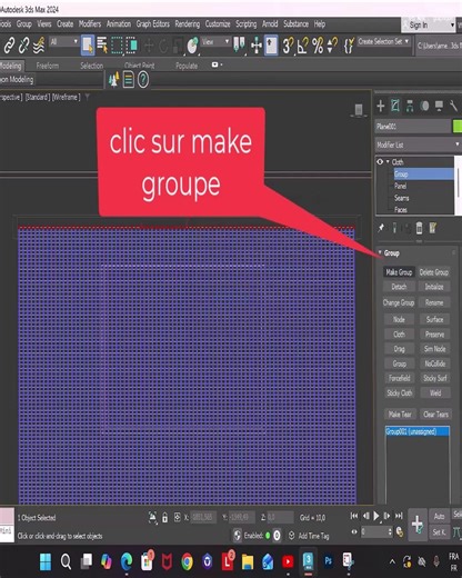 Rideau avec modifier Cloth sur 3Ds Max