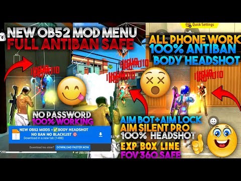 😱 Free Fire OB52 Antiban Headshot Panel 🔥 | Mod Menu + Injector OB52 100% Safe ✅ | #freefire #ob52