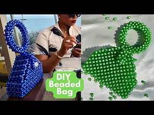 DIY CLUCTCH BEADED BAG // HOW TO MAKE A SIMPLE BEADED BAG // BEGINNER FRIENDY
