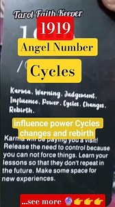 KARMA CHANGES AND CYCLES #1919 #Angel Number #oracle #numerology #tarotmeanings #tarot #angelnumber