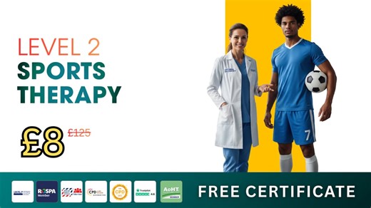 Our Level 2 Sports Therapy Course is now available at £8 – and yes, it comes with a FREE Certificate! 🎓⚡ 🎓 𝐖𝐡𝐚𝐭 𝐲𝐨𝐮’𝐥𝐥 𝐠𝐞𝐭: ✅ Free CPD Accredited Certificate (PDF & Hardcopy) ✅ Lifetime Access & 24/7 Support ✅ Recognised in the UK ✅ Use coupon code 𝐓𝐑𝐄𝐀𝐓 to get the discounted price £8! 👉 Enrol Now: https://trainingexpress.org.uk/course/sports-therapy/ | Training Express