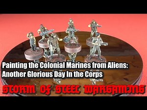 Painting the Colonial Marines for Aliens Boardgame