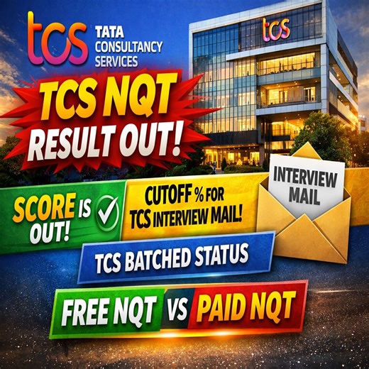 Pappu Career Guide on Instagram: "TCS NQT Result is OUT! 🎉 In this video, we discuss TCS NQT Score Card, expected cutoff percentage, interview mail chances, TCS batched status, and the difference between Free NQT vs Paid NQT in full detail. If you have appeared for TCS NQT 2026, this video will help you understand: ✅ How to check TCS NQT score ✅ Expected cutoff % for interview mail ✅ What is TCS batched status ✅ Free NQT vs Paid NQT – which is better? ✅ TCS Ninja, Digital & Prime selection upda