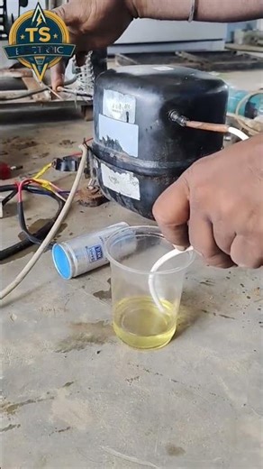 fridge compressor oil charging #fridge #compressor #oil #charging