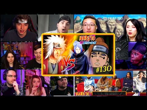 JIraiya Vs Konan & Pain! Shippuden Episode 130"The Man Who Became God"REACTION MASHUP ナルト 疾風伝 海外の反応