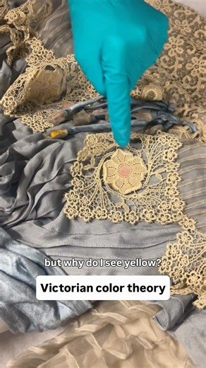 Why did she line a pink applique with yellow?