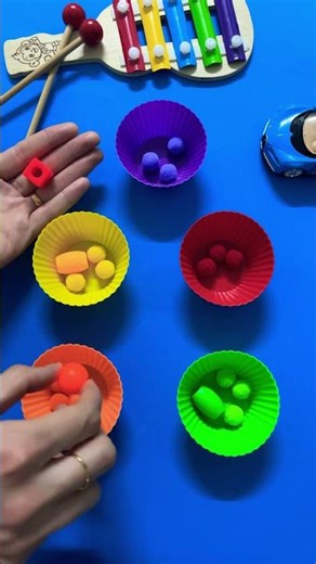ColorCute Rainbow Balls Sorting 🌈 Relaxing Beads Video