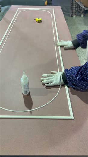 Interior door molding process in the factory