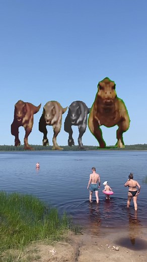 #dinosaur #jurassicworld #beach #jurassicpark #trex #tyrannosaurus #tik_tok #funny #funnyy
