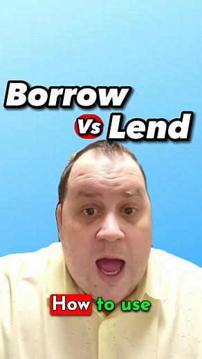 25K views · 1.4K reactions | Borrow vs Lend   | English Lingo | Facebook